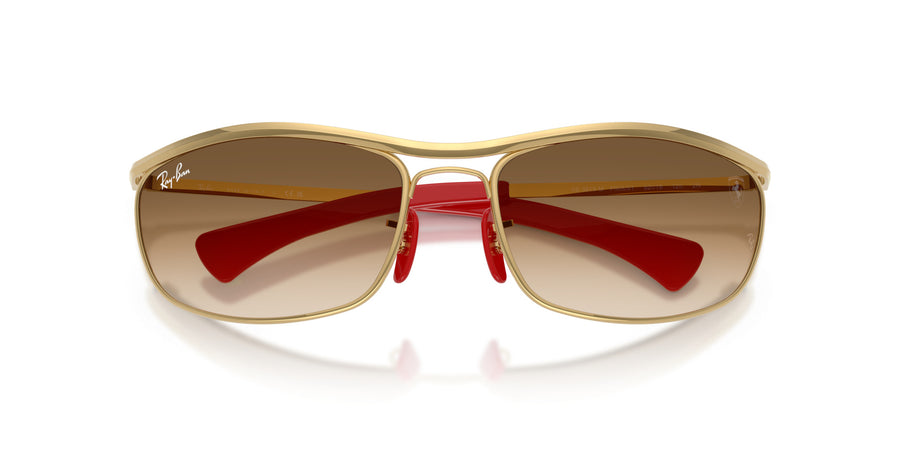 Metal Unisex Sunglass RB3819M – Gold / Clear Gradient Brown