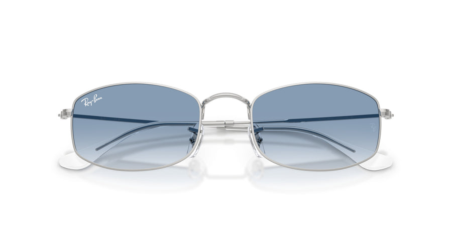 Metal Unisex Sunglass RB3832 – Silver / Clear Gradient Blue