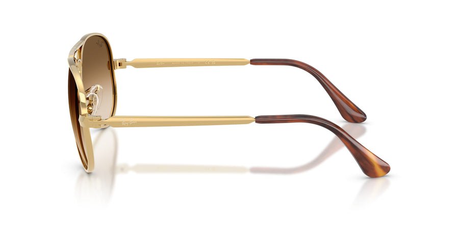 Metal Unisex Sunglass RB3925 – Gold / Clear Gradient Brown