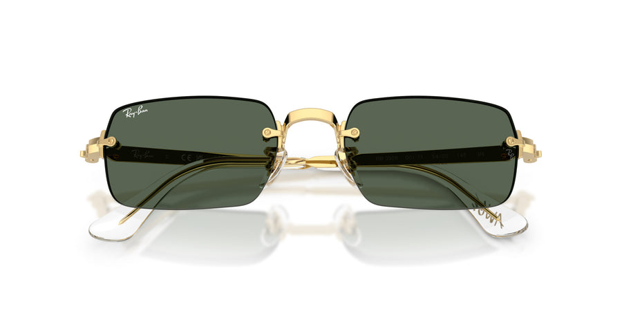 Metal Unisex Sunglass RB3928 – Gold / Dark Green