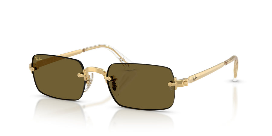 Metal Unisex Sunglass RB3928 – Gold / Dark Brown