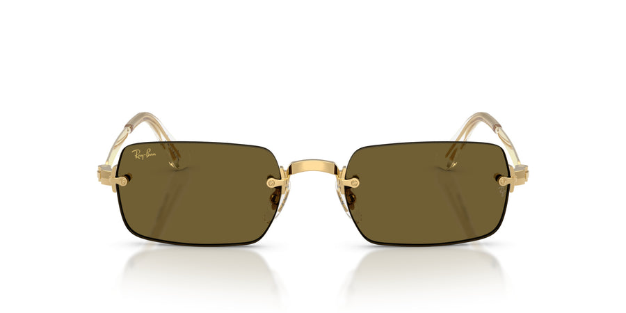 Metal Unisex Sunglass RB3928 – Gold / Dark Brown