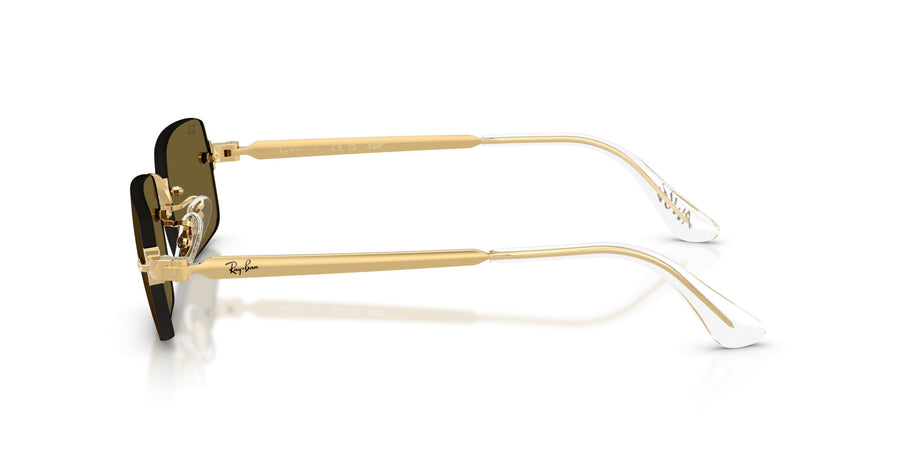 Metal Unisex Sunglass RB3928 – Gold / Dark Brown