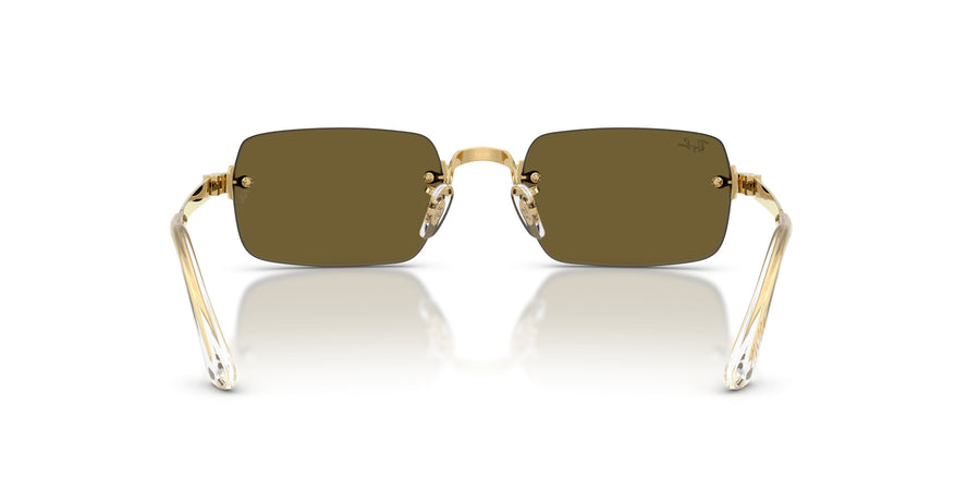 Metal Unisex Sunglass RB3928 – Gold / Dark Brown
