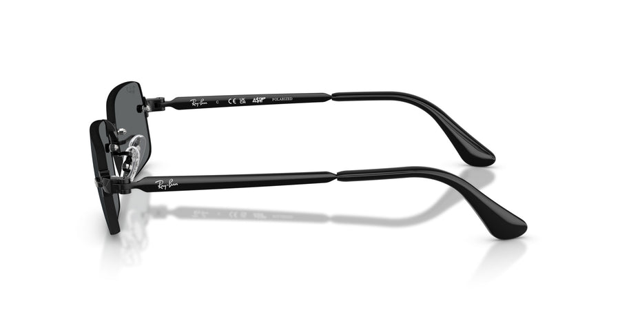 Metal Unisex Sunglass RB3928 – Black / Dark Grey Polar
