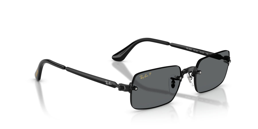 Metal Unisex Sunglass RB3928 – Black / Dark Grey Polar