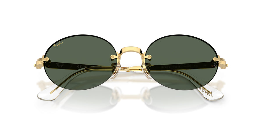 Metal Unisex Sunglass RB3929 – Gold / Dark Green