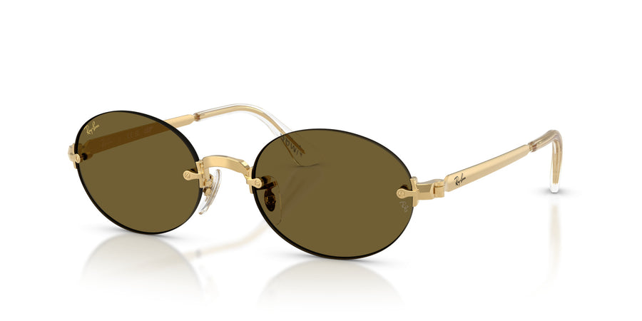 Metal Unisex Sunglass RB3929 – Gold / Dark Brown
