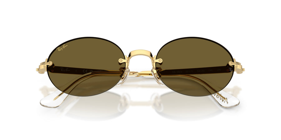 Metal Unisex Sunglass RB3929 – Gold / Dark Brown