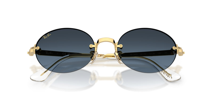 Metal Unisex Sunglass RB3929 – Gold / Blue Gradient Dark Grey