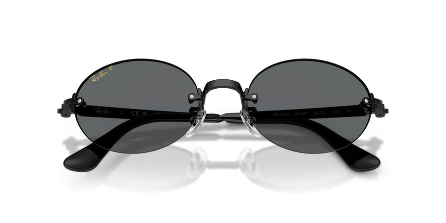 Metal Unisex Sunglass RB3929 – Black / Dark Grey Polar