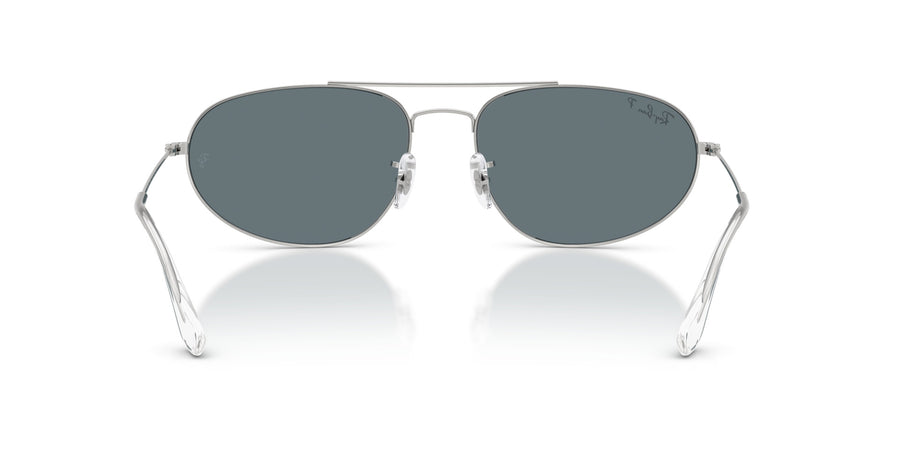 Metal Unisex Sunglass RB3945 – Silver / Dark Blue Polar
