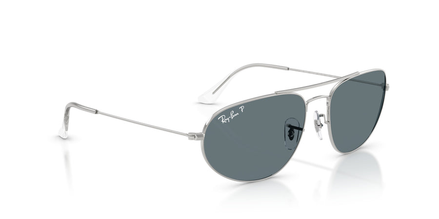 Metal Unisex Sunglass RB3945 – Silver / Dark Blue Polar
