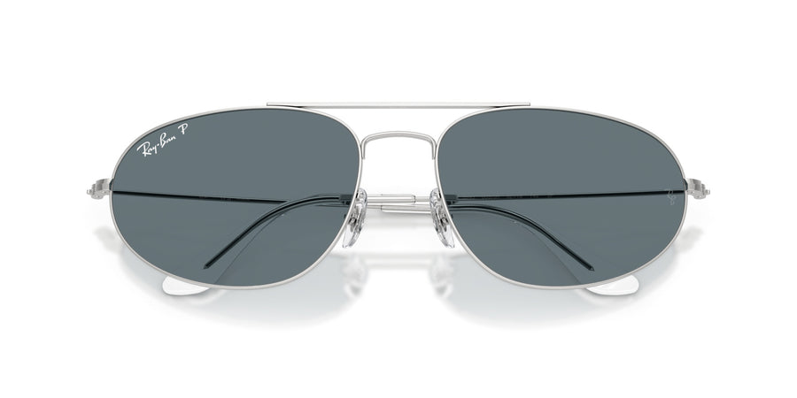 Metal Unisex Sunglass RB3945 – Silver / Dark Blue Polar