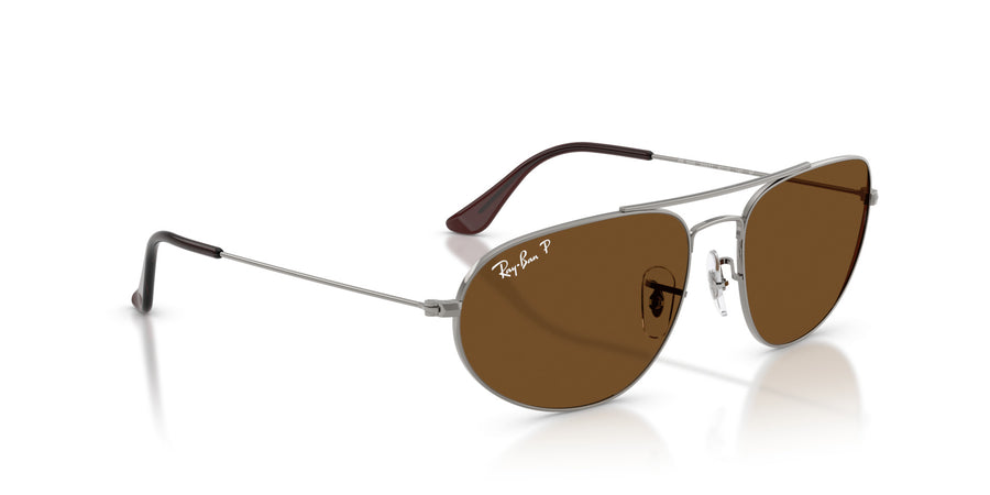 Metal Unisex Sunglass RB3945 – Gunmetal / Brown Polar