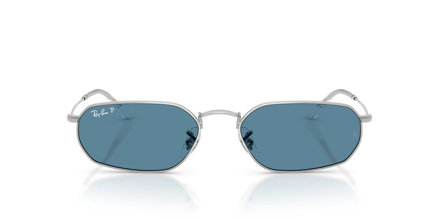 Metal Unisex Sunglass RB3947 – Silver / Polar Blue