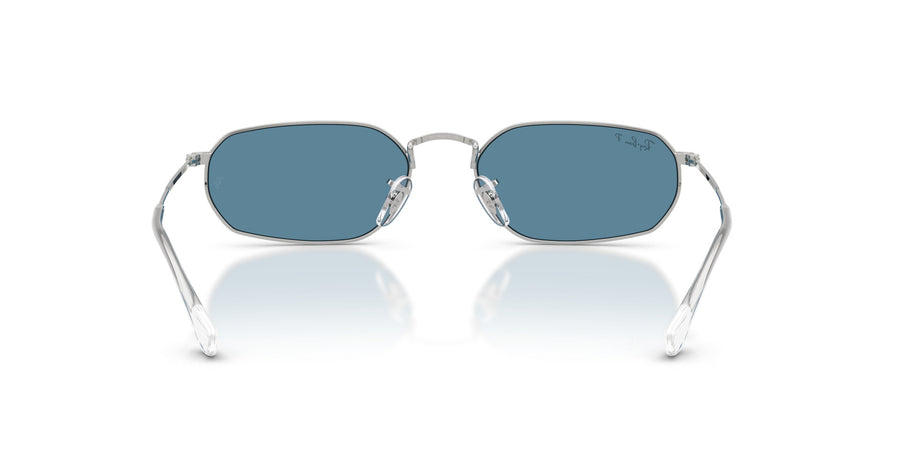 Metal Unisex Sunglass RB3947 – Silver / Polar Blue