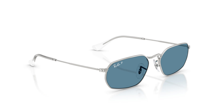 Metal Unisex Sunglass RB3947 – Silver / Polar Blue