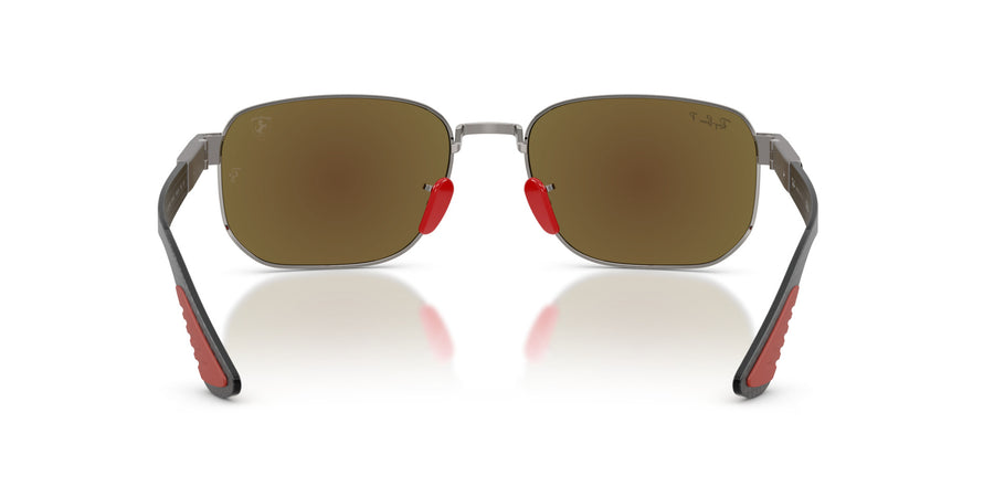 Metal Unisex Sunglass RB8329M – Gunmetal / Polar Grey Mirror Blue