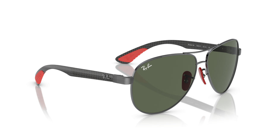 Metal Unisex Sunglass RB8331M – Gunmetal / Dark Green