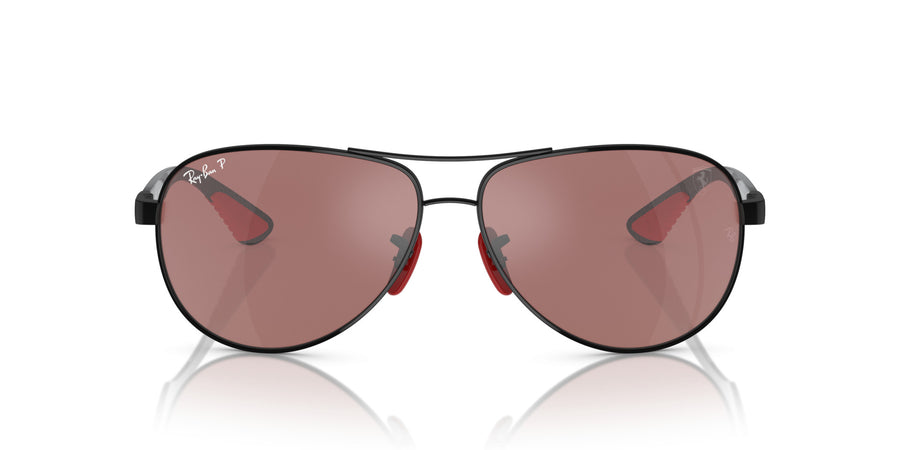 Metal Unisex Sunglass RB8331M – Black / Purple Mirror Silver Polar