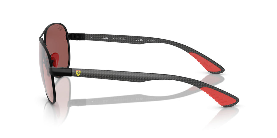 Metal Unisex Sunglass RB8331M – Black / Purple Mirror Silver Polar