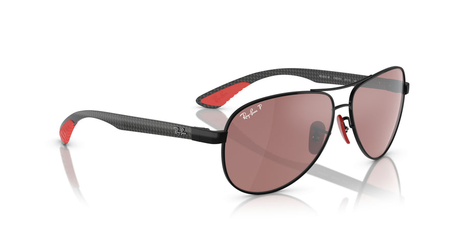 Metal Unisex Sunglass RB8331M – Black / Purple Mirror Silver Polar