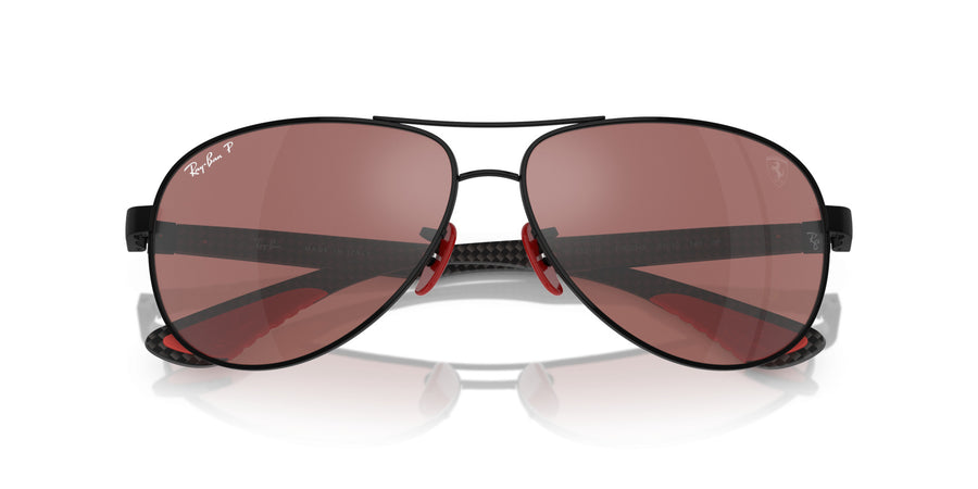 Metal Unisex Sunglass RB8331M – Black / Purple Mirror Silver Polar