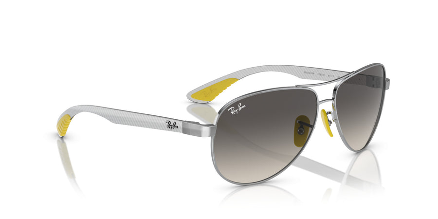 Metal Unisex Sunglass RB8331M – Silver / Grey Gradient