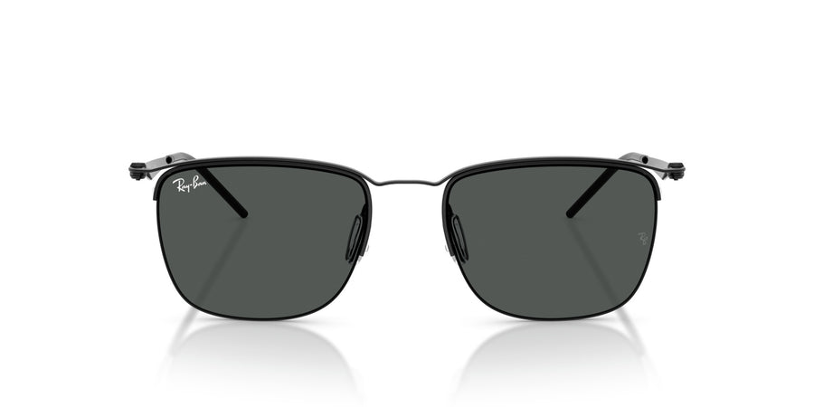 Metal Unisex Sunglass RB8550 – Black / Dark Grey