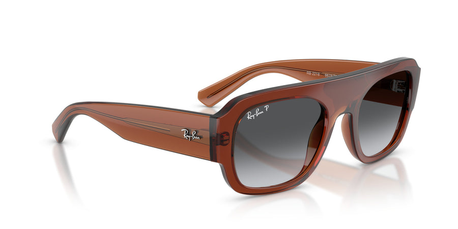 Molded Acetate Unisex Sun RB2218 – Brown / Grey Gradient Polar