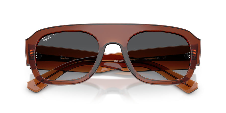 Molded Acetate Unisex Sun RB2218 – Brown / Grey Gradient Polar