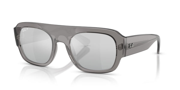 Molded Acetate Unisex Sun RB2218 – Grey / Grey Mirror Gradient Silver Po