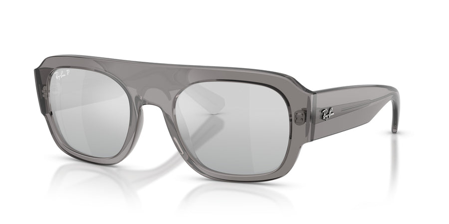 Molded Acetate Unisex Sun RB2218 – Grey / Grey Mirror Gradient Silver Po