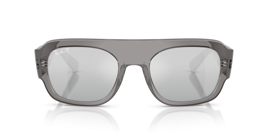Molded Acetate Unisex Sun RB2218 – Grey / Grey Mirror Gradient Silver Po
