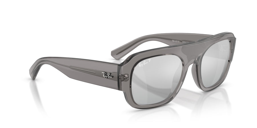 Molded Acetate Unisex Sun RB2218 – Grey / Grey Mirror Gradient Silver Po
