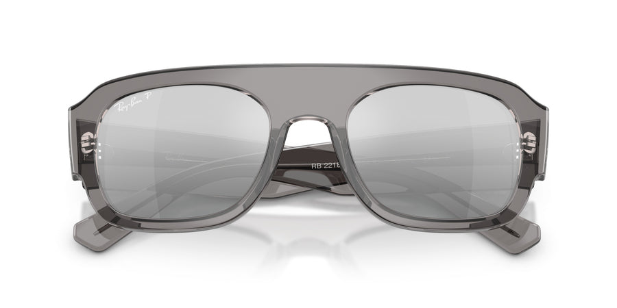 Molded Acetate Unisex Sun RB2218 – Grey / Grey Mirror Gradient Silver Po