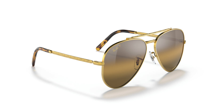 New Aviator RB3625 – Gold / Polar Clear Gradient Dark Brown