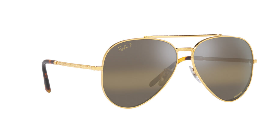 New Aviator RB3625 – Gold / Polar Clear Gradient Dark Brown