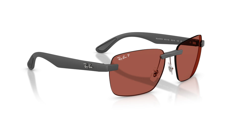Peek Unisex Sunglass RB4470CH – Grey / Polar Red