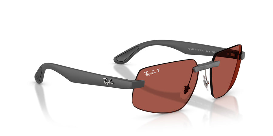 Peek Unisex Sunglass RB4475CH – Grey / Polar Red
