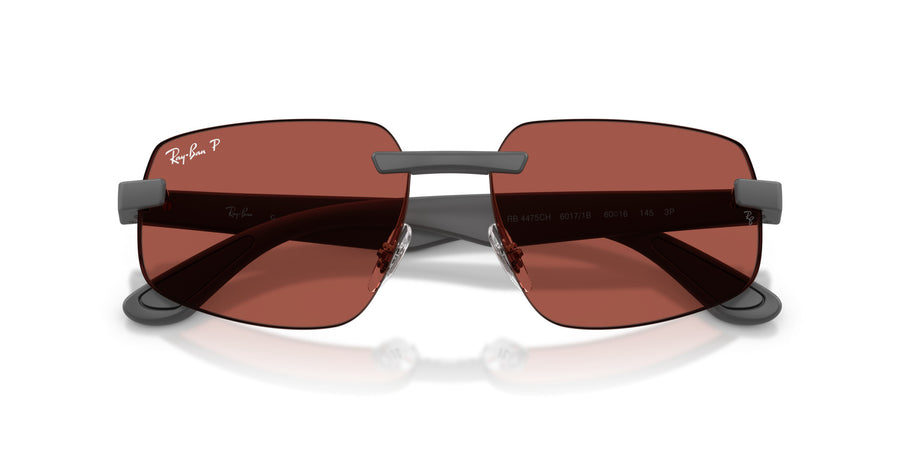 Peek Unisex Sunglass RB4475CH – Grey / Polar Red