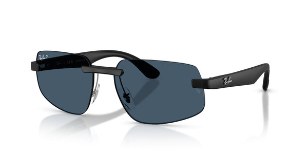 Peek Unisex Sunglass RB4475CH – Black / Polar Blue