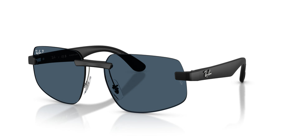 Peek Unisex Sunglass RB4475CH – Black / Polar Blue