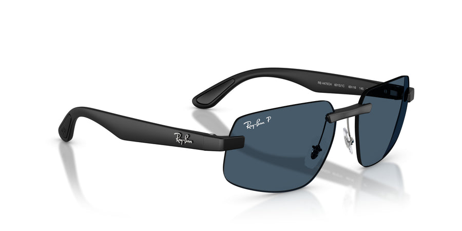 Peek Unisex Sunglass RB4475CH – Black / Polar Blue