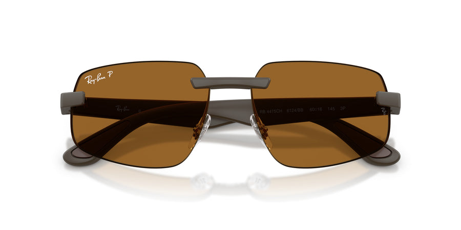 Peek Unisex Sunglass RB4475CH – Brown / Polar Bronze