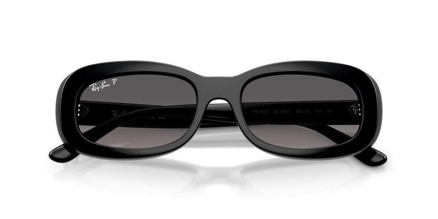 Propionate Woman Sunglass RB2221 – Black / Gradient Grey Polar
