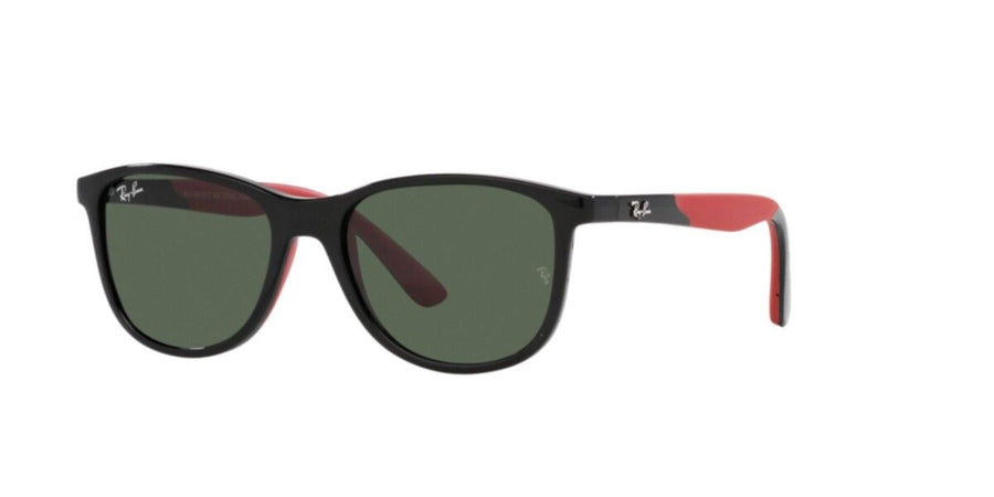 Black On Rubber Red Sunglasses RJ9077S – Black / Dark Green