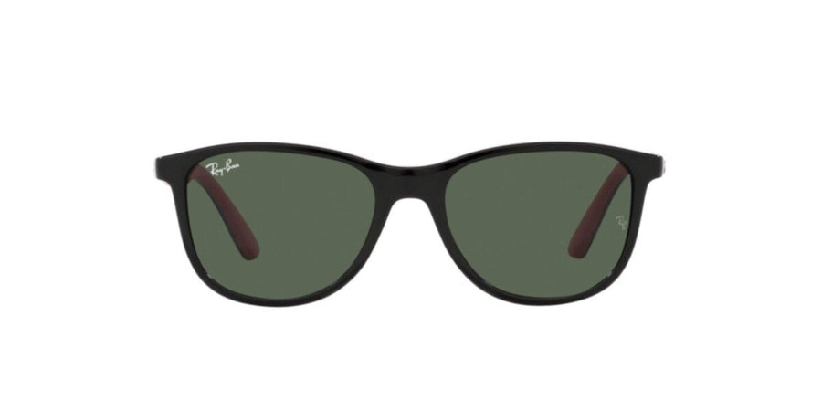 Black On Rubber Red Sunglasses RJ9077S – Black / Dark Green