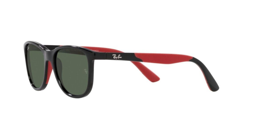 Black On Rubber Red Sunglasses RJ9077S – Black / Dark Green